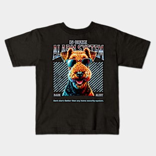 Bark Alert Airedale Terrier Dog Kids T-Shirt